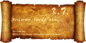 Knizner Terézia névjegykártya